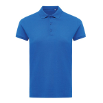 Polo piqué de algodão reciclado mulher casual fit 220 g/m2 Iqoniq cor azul real