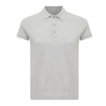 Polo piqué de algodão reciclado mulher casual fit 220 g/m2 Iqoniq cor cinzento-claro