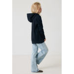 Camisola infantil de algodão reciclado capuz 280 g/m2 Iqoniq cor preto