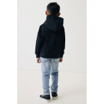 Camisola infantil de algodão reciclado capuz 280 g/m2 Iqoniq cor preto