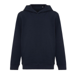 Camisola infantil de algodão reciclado capuz 280 g/m2 Iqoniq cor azul-marinho