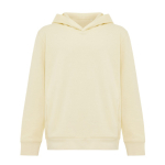 Camisola infantil de algodão reciclado capuz 280 g/m2 Iqoniq cor amarelo-claro