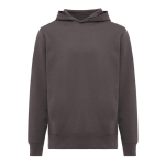 Camisola unissexo, capuz de algodão reciclado 280 g/m2 Iqoniq cor prateado mate