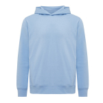 Camisola unissexo, capuz de algodão reciclado 280 g/m2 Iqoniq cor ciano