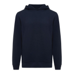 Camisola unissexo, capuz de algodão reciclado 280 g/m2 Iqoniq cor azul-marinho