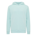 Camisola unissexo, capuz de algodão reciclado 280 g/m2 Iqoniq cor verde menta