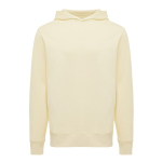 Camisola unissexo, capuz de algodão reciclado 280 g/m2 Iqoniq cor amarelo-claro
