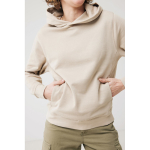 Camisola unissexo, capuz de algodão reciclado 280 g/m2 Iqoniq cor castanho-claro