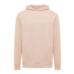 Camisola unissexo, capuz de algodão reciclado 280 g/m2 Iqoniq cor rosa pastel