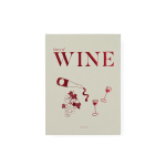 Conjunto de vinho com caixa-oferta semelhante a um livro clássico cor branco-sujo vista com caixa