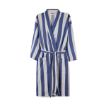 Saída de praia algodão reciclado tipo hammam com ajuste S/M 200 g/m2 cor azul