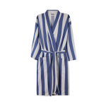 Saída de praia algodão reciclado tipo hammam com ajuste L/XL 200 g/m2 cor azul
