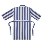 Saída de praia algodão reciclado tipo hammam com ajuste L/XL 200 g/m2 cor azul terceira vista