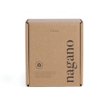 Copo de barro reciclado de design escandinavo de 300 ml cor preto segunda vista com caixa