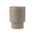 Copo de barro reciclado de design escandinavo de 300 ml cor bege