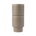 Copo de barro reciclado de design escandinavo de 300 ml cor bege segunda vista