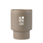 Copo de barro reciclado de design escandinavo de 300 ml cor bege vista principal