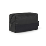 Nécessaire de poliéster reciclado de design elegante e minimalista cor preto segunda vista