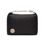 Nécessaire de poliéster reciclado com bolso interior com pega cor preto