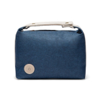 Nécessaire de poliéster reciclado com bolso interior com pega cor azul
