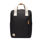 Mochila de viagem ecológica com compartimento lateral para garrafa cor preto