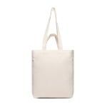 Saco com fecho de correr de lona reciclada com gramagem de 400 g/m2 cor branco-sujo