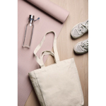 Saco com fecho de correr de lona reciclada com gramagem de 400 g/m2 cor branco-sujo vista de ambiente