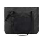 Saco max de poliéster reciclado com bolsos interiores e exteriores cor preto