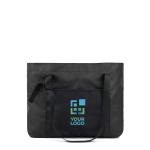 Saco max de poliéster reciclado com bolsos interiores e exteriores cor preto vista principal