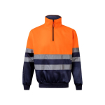 Polar extragrande de poliéster com gola alta 300 g/m2 Velilla cor cor-de-laranja segunda vista
