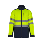 Casaco polar softshell poliéster/elastano extragrande 280 g/m2 Velilla cor amarelo segunda vista