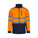 Casaco polar softshell poliéster/elastano extragrande 280 g/m2 Velilla cor cor-de-laranja segunda vista
