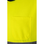Polo de trabalho manga curta, poliéster olho perdiz 140 g/m2 Velilla cor amarelo sétima vista