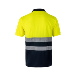 Polo de trabalho manga curta, poliéster olho perdiz 140 g/m2 Velilla cor amarelo