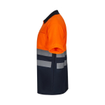 Polo de trabalho manga curta, poliéster olho perdiz 140 g/m2 Velilla cor cor-de-laranja terceira vista