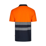 Polo de trabalho manga curta, poliéster olho perdiz 140 g/m2 Velilla cor cor-de-laranja