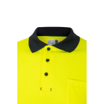 Polo de trabalho bicolor manga comprida muito visível 150 g/m2 Velilla cor amarelo sexta vista