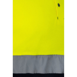 Polo de trabalho bicolor manga comprida muito visível 150 g/m2 Velilla cor amarelo oitava vista