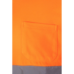 Polo de trabalho bicolor manga comprida muito visível 150 g/m2 Velilla cor cor-de-laranja quinta vista