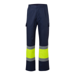 Calças de trabalho unissexo de algodão e poliéster 190 g/m2 Velilla cor amarelo segunda vista