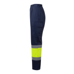 Calças de trabalho unissexo de algodão e poliéster 190 g/m2 Velilla cor amarelo terceira vista