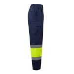 Calças de trabalho unissexo de algodão e poliéster 190 g/m2 Velilla cor amarelo quarta vista