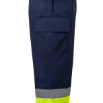 Calças de trabalho unissexo de algodão e poliéster 190 g/m2 Velilla cor amarelo quinta vista