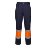 Calças de trabalho unissexo de algodão e poliéster 190 g/m2 Velilla cor cor-de-laranja segunda vista
