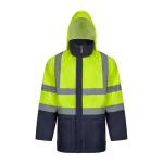 Parka trabalho 4 em 1 poliéster + revestimento 180 g/m2 Velilla cor amarelo quinta vista