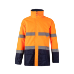 Parka de trabalho bicolor, poliéster com revestimento 190 g/m2 Velilla cor cor-de-laranja segunda vista