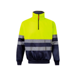 Camisola de trabalho polar gola alta de poliéster 300 g/m2 cor amarelo segunda vista