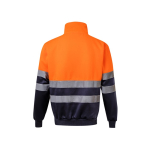 Camisola de trabalho polar gola alta de poliéster 300 g/m2 cor cor-de-laranja