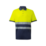 Polo de trabalho piqué bicolor de manga curta 150 g/m2 Velilla cor amarelo segunda vista
