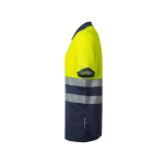 Polo de trabalho piqué bicolor de manga curta 150 g/m2 Velilla cor amarelo terceira vista